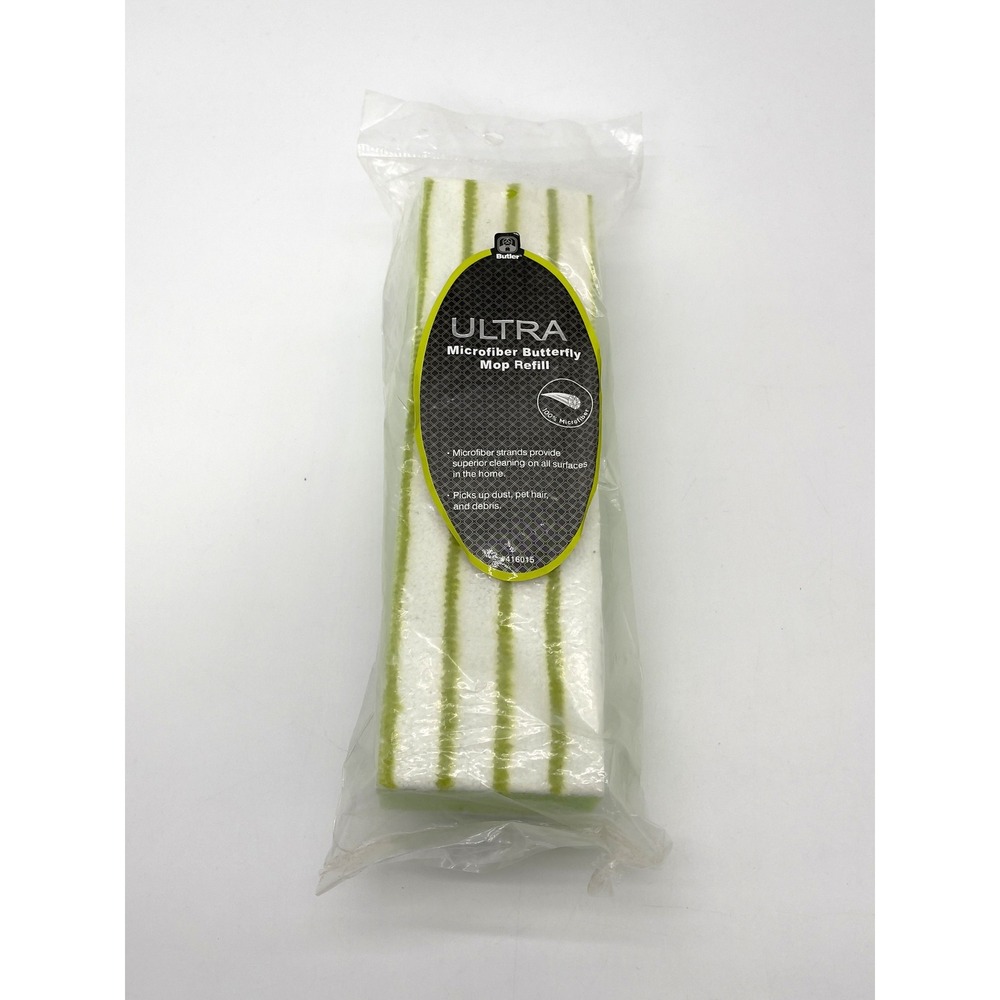 Butler Ultra Microfiber Butterfly Mop Refill Household Green White 416015 Clean